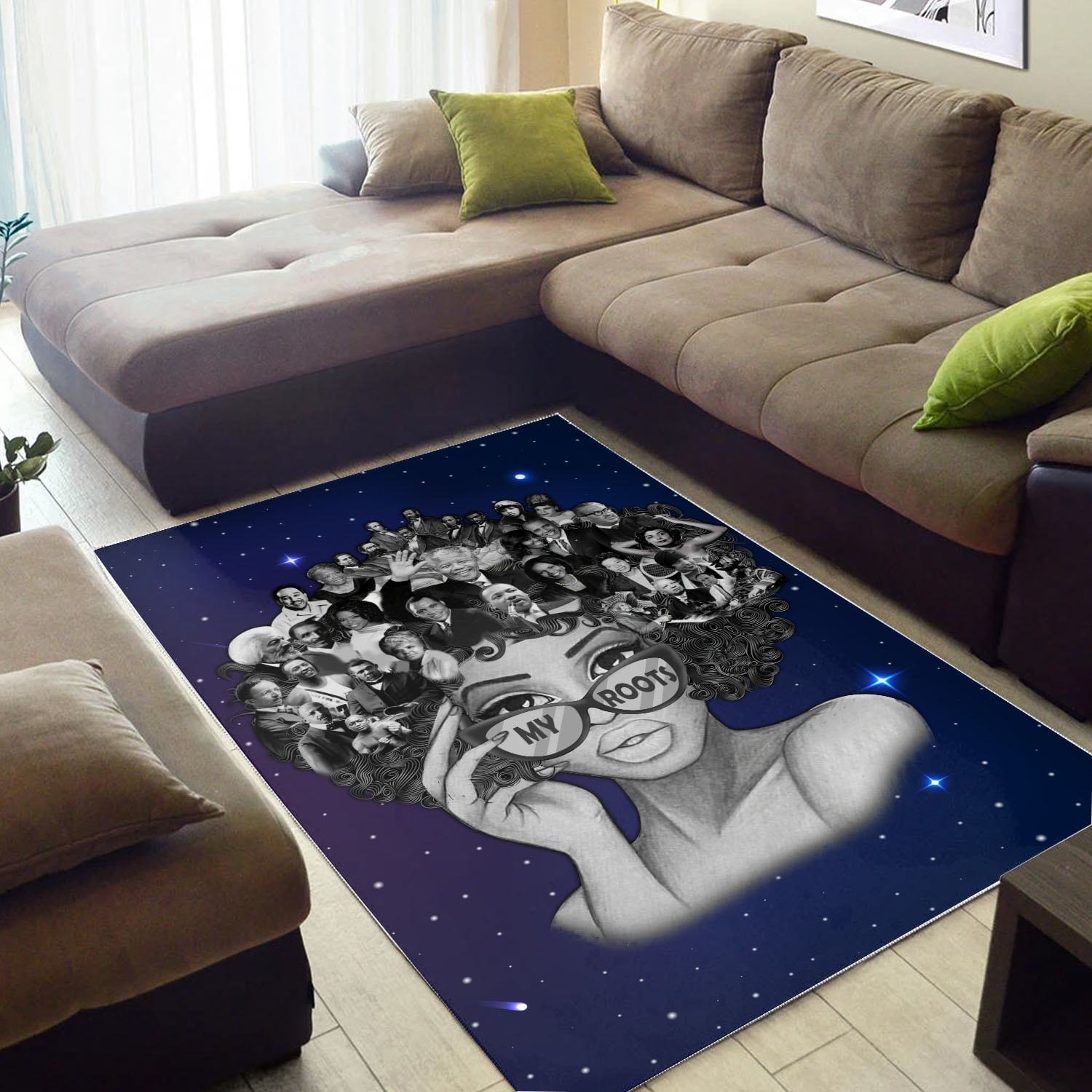 Galaxy Background My Roots Melanin Women Rectangle Rug