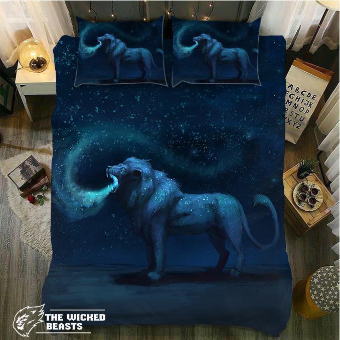 Galaxy Lion3D Customized Duvet Cover Bedding Set