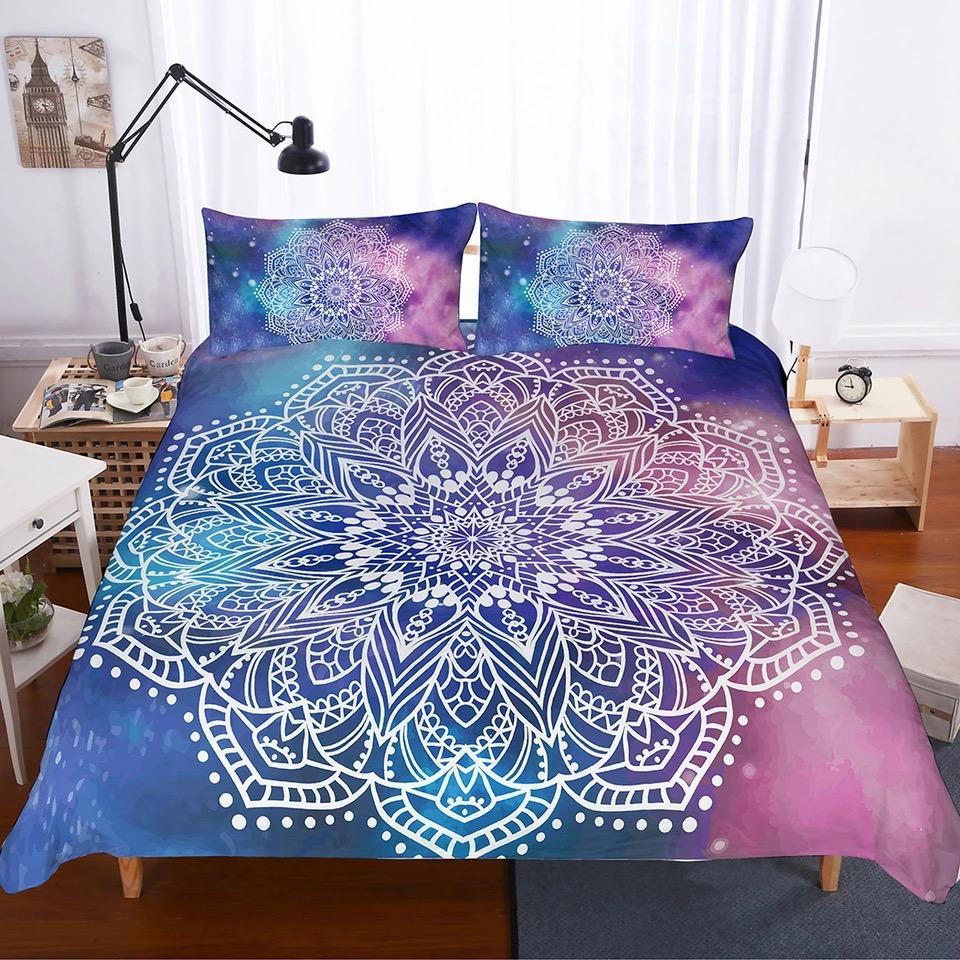 Galaxy Mandala 3D Customized Duvet Cover Bedding Set