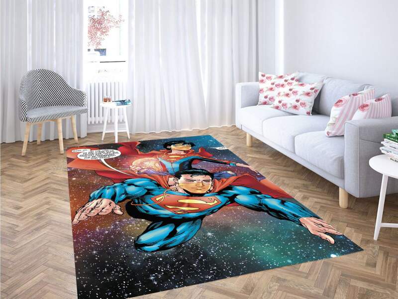 Galaxy Superman Comic Carpet Rectangle Rug