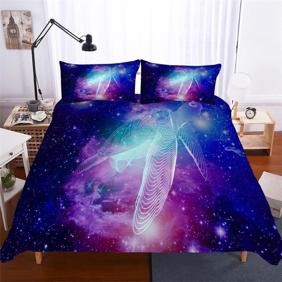 Galaxy Turtle 3D Customized Duvet Cover Bedding Set