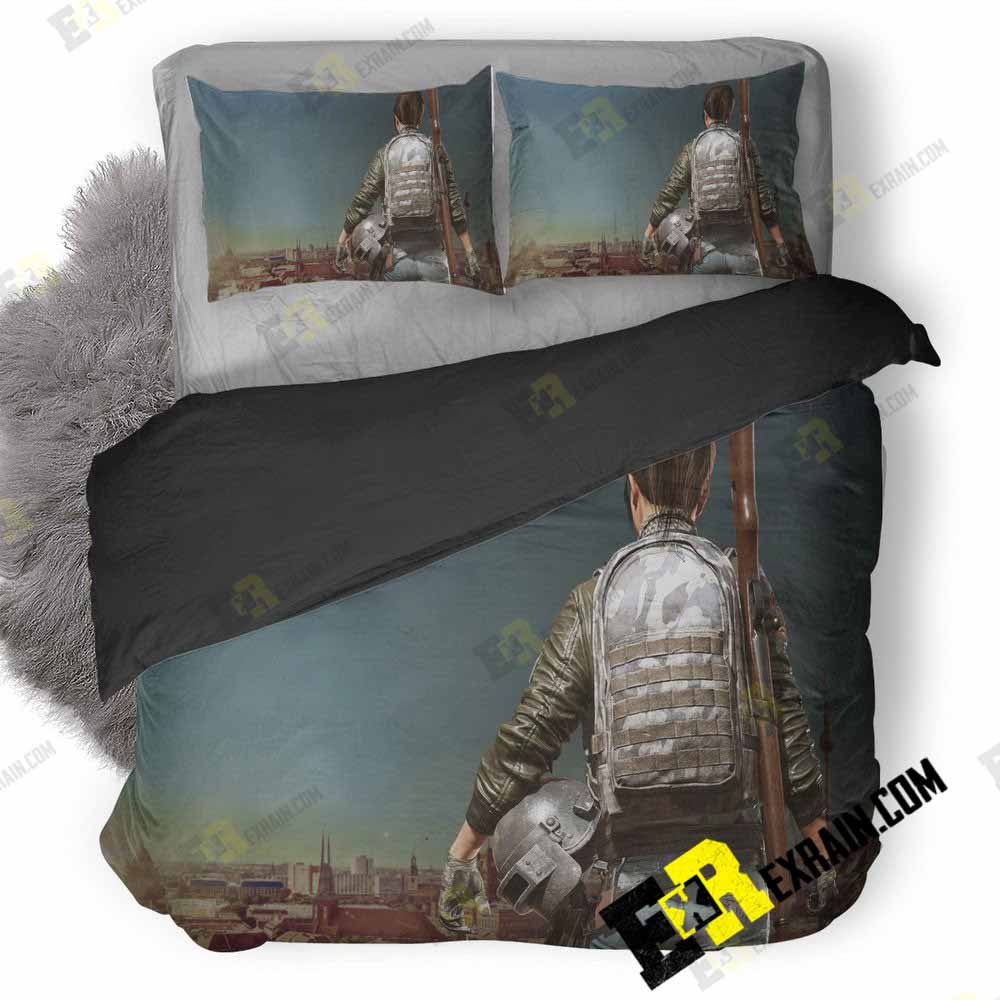 Game Girl Pubg 3J 3D Customized Duvet Cover Bedding Set
