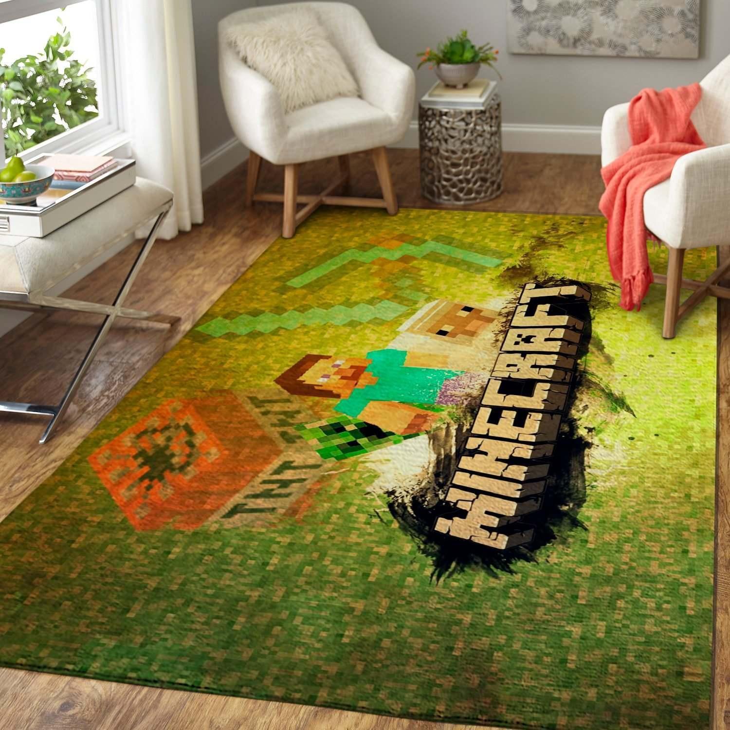 Game Lover Minecraft Area Rectangle Rug