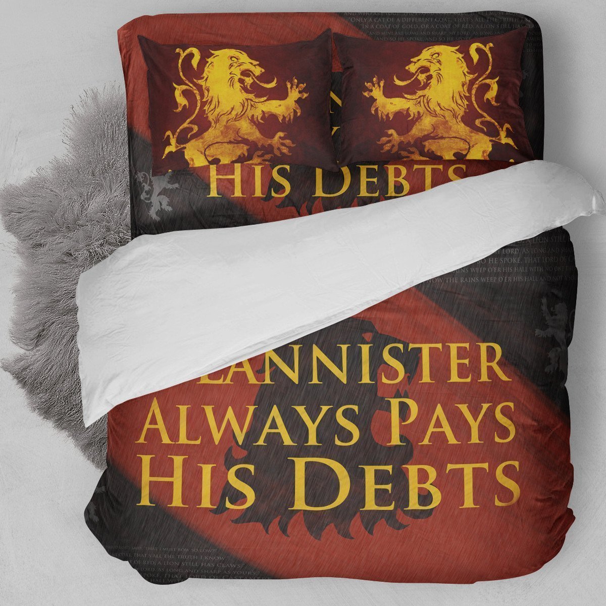 Game Of Thrones – House Lannister Duvet Cover Bedding Set