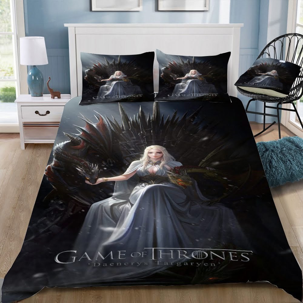 Game Of Thrones Dragon 3D Customized Duvet Cover Bedding Set