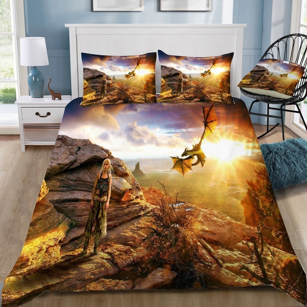 Game Of Thrones Dragon 3D Customized Duvet Cover Bedding Set