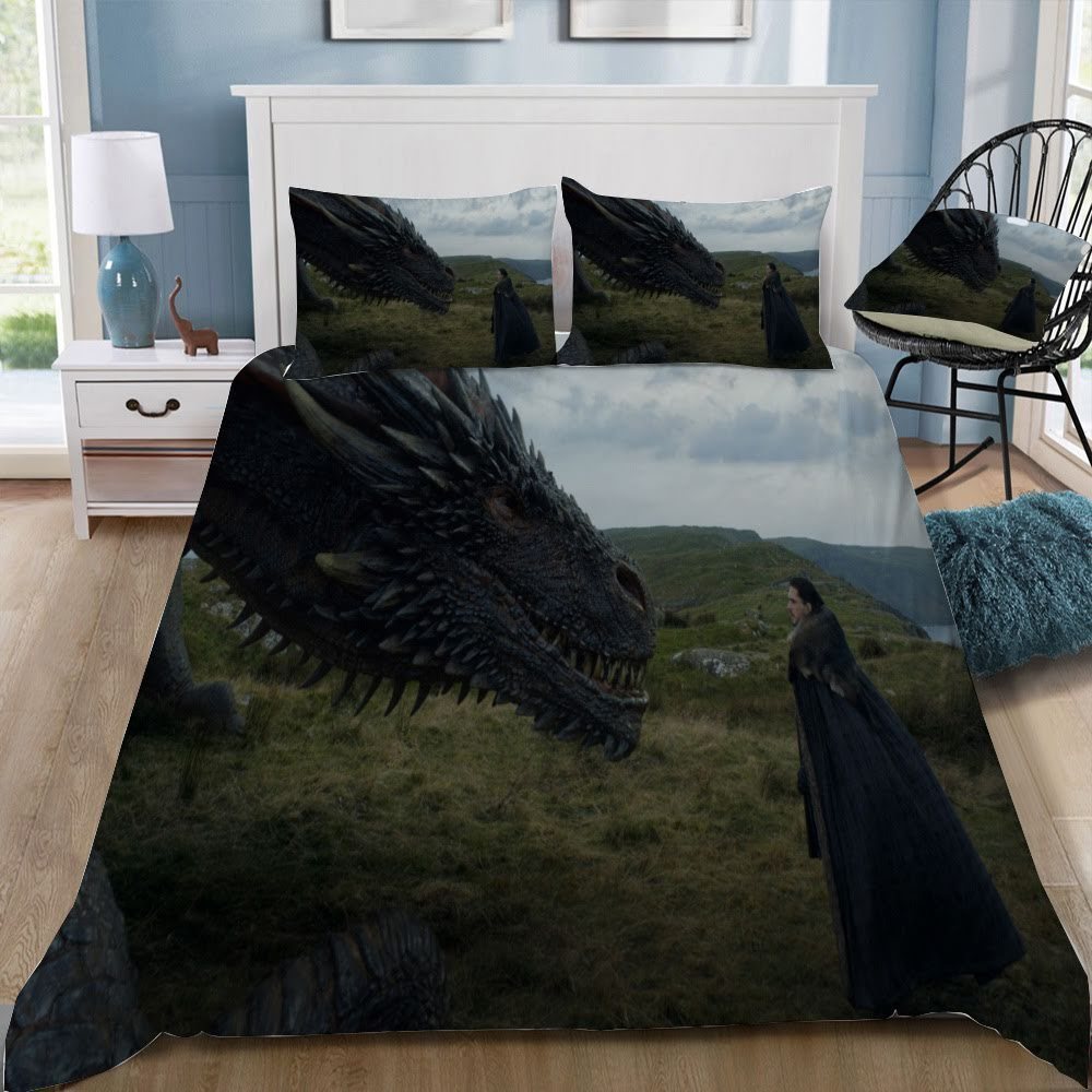 Game Of Thrones Dragon 58 3D Customized Duvet Cover Bedding Set