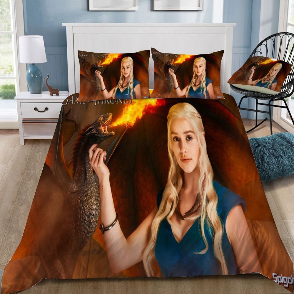 Game Of Thrones Dragon 70 3D Customized Duvet Cover Bedding Set