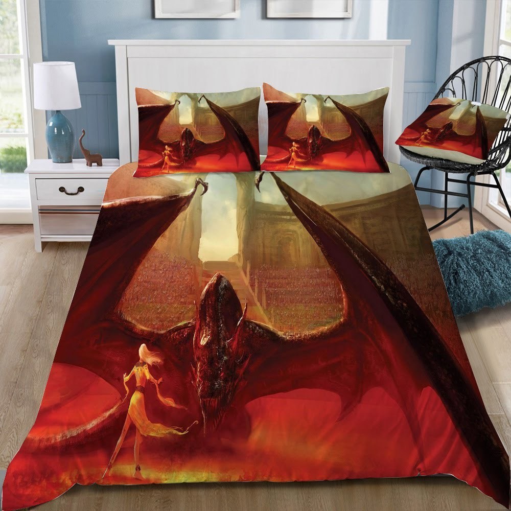 Game Of Thrones Dragon 73 3D Customized Duvet Cover Bedding Set