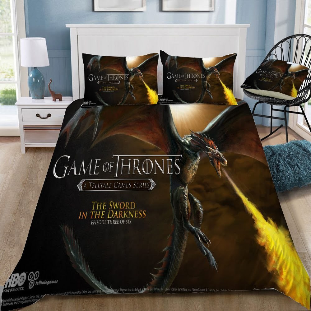 Game Of Thrones Dragon 82 3D Customized Duvet Cover Bedding Set