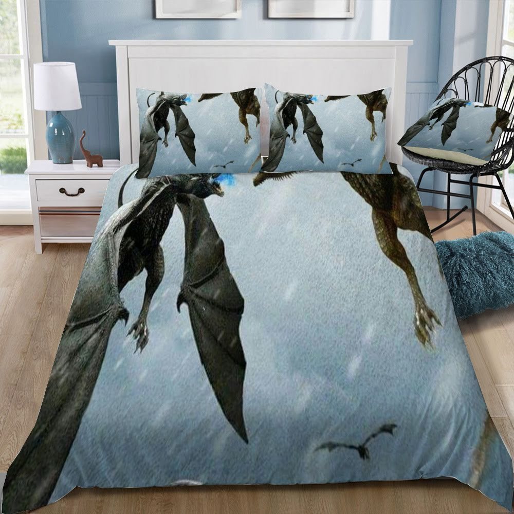Game Of Thrones Dragon 9 3D Customized Duvet Cover Bedding Set