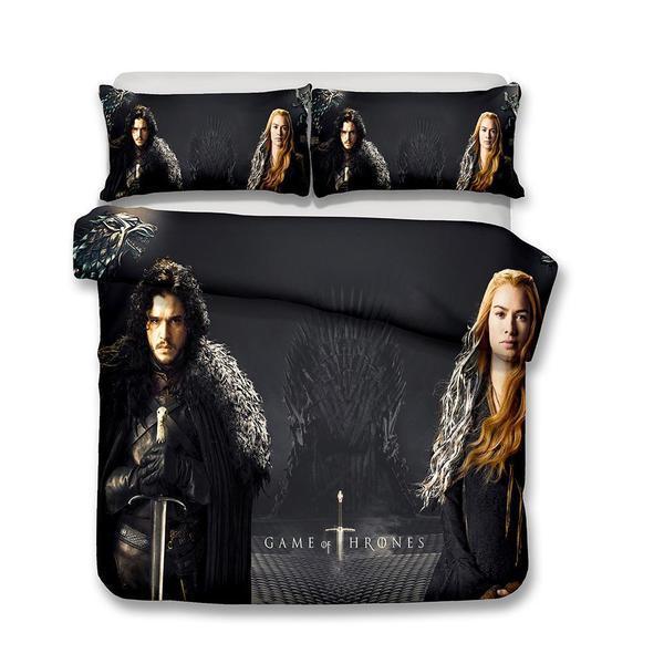Game Of Thrones Jon Snow Cersei Lanniste 3D Customized Duvet Cover Bedding Set