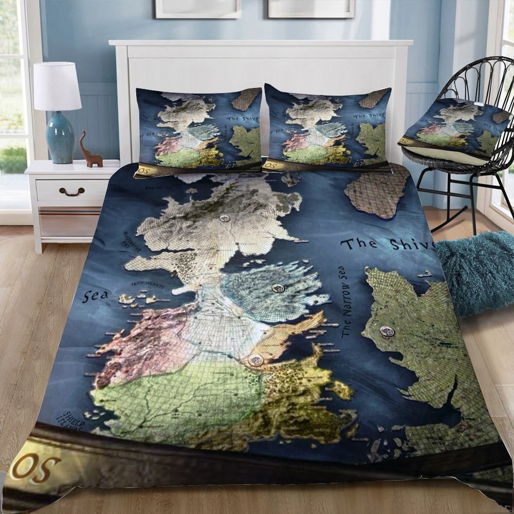 Game Of Thrones Map Customized Duvet Cover Bedding Set