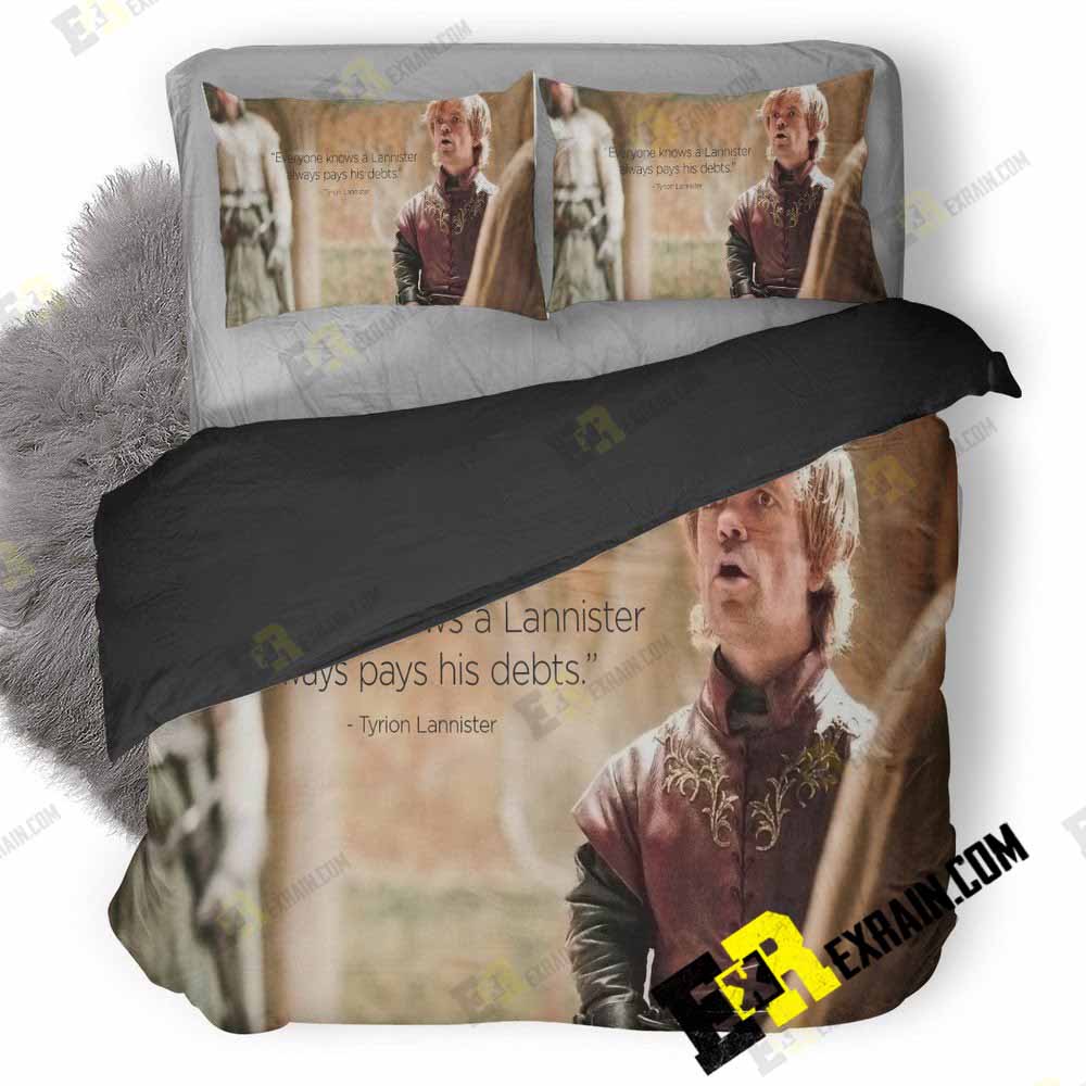 Game Of Thrones Quotes 3D Customized Duvet Cover Bedding Set