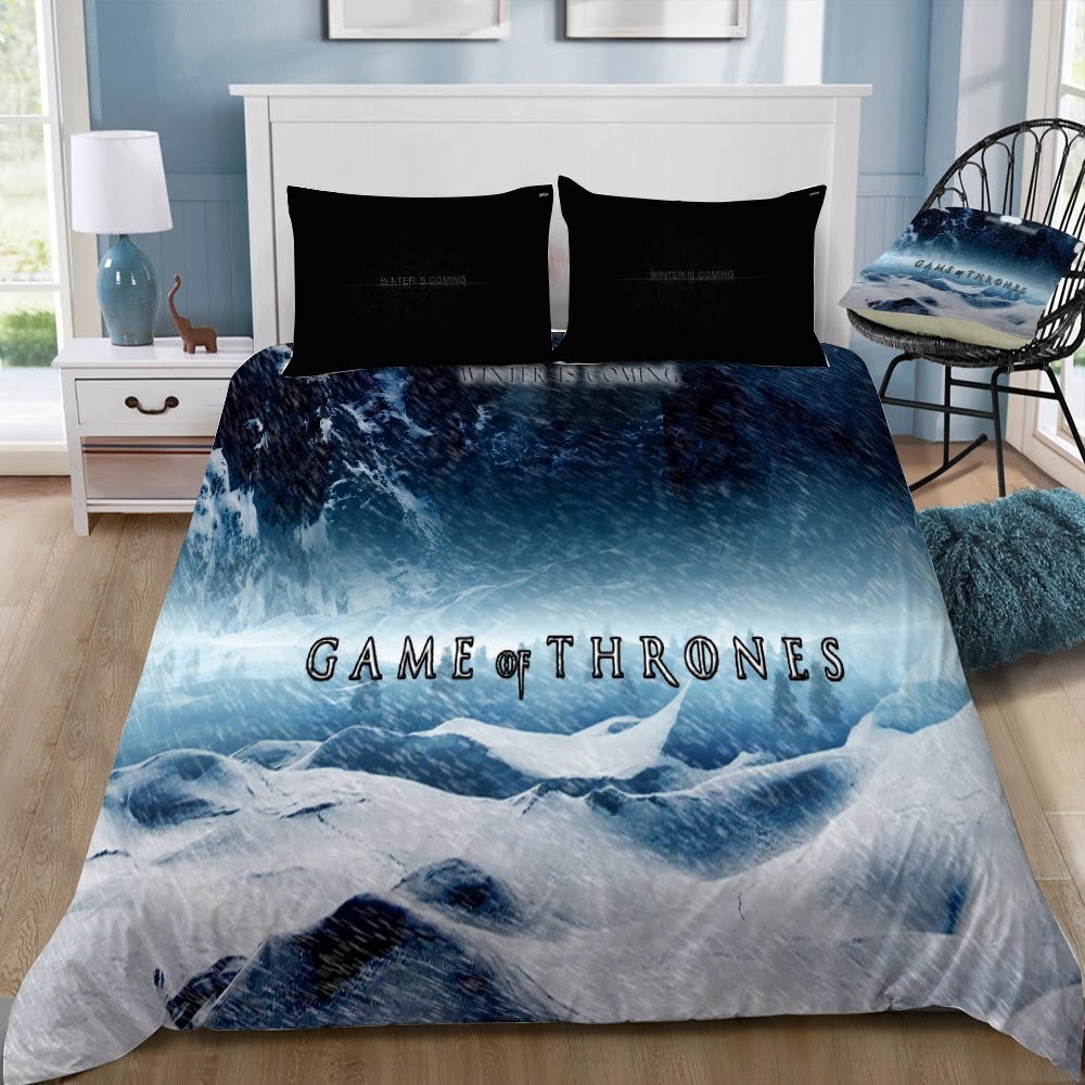 Game Of Thrones Winter Is Coming 5 3D Customized Duvet Cover Bedding Set