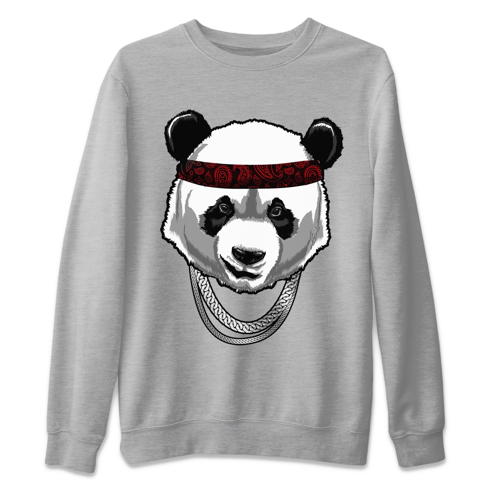 Gangster Panda Unisex Sweater – Air Jordan 4 Black Canvas, Sneakers Matching Sweater