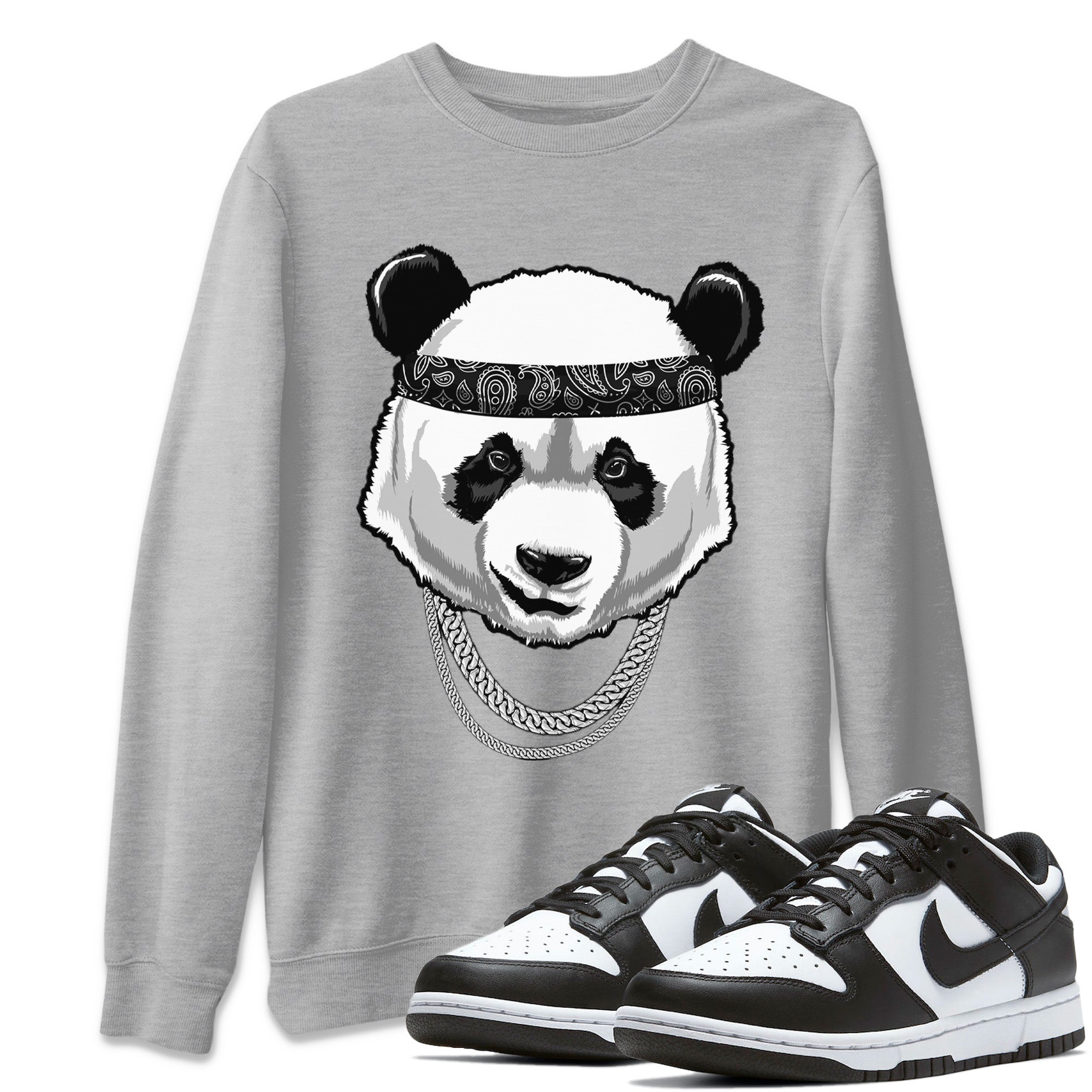 Gangster Panda Unisex Sweater – Dunk Panda, Sneakers Matching Sweater