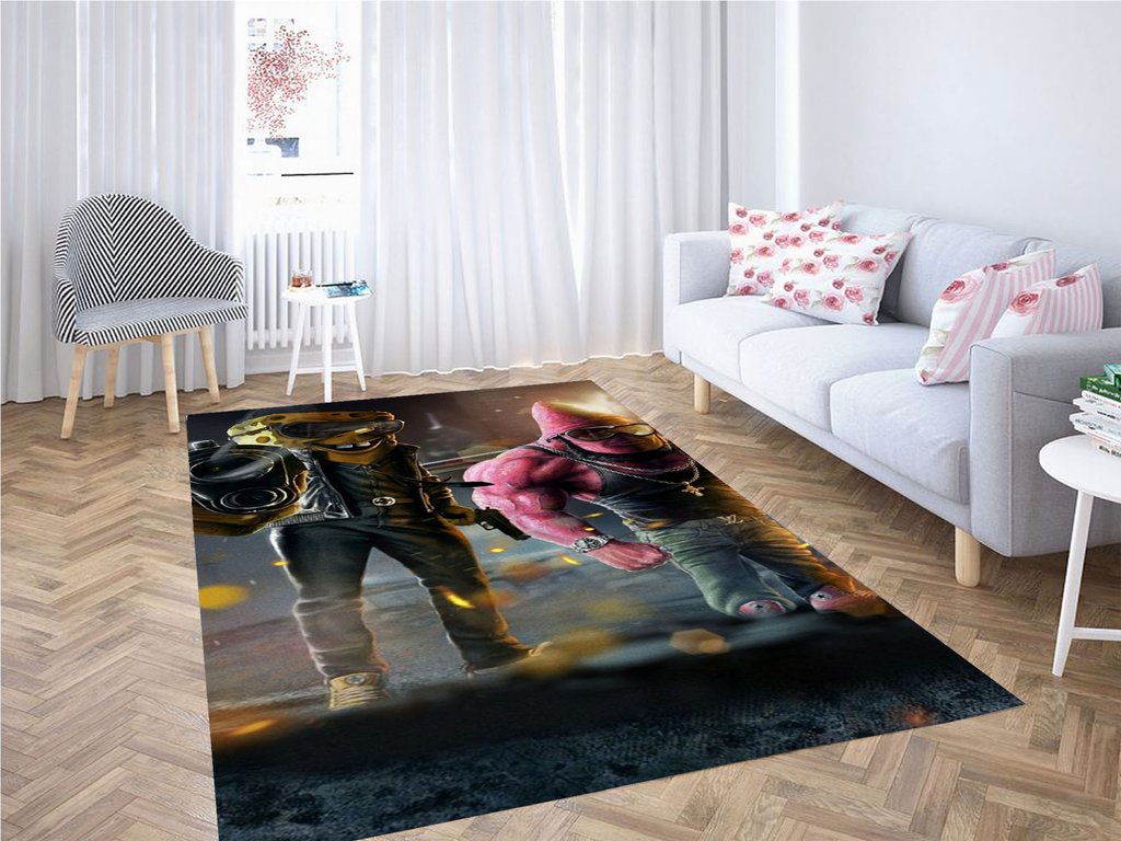 Gangster Spongebob And Patrick Living Room Modern Carpet Rectangle Rug