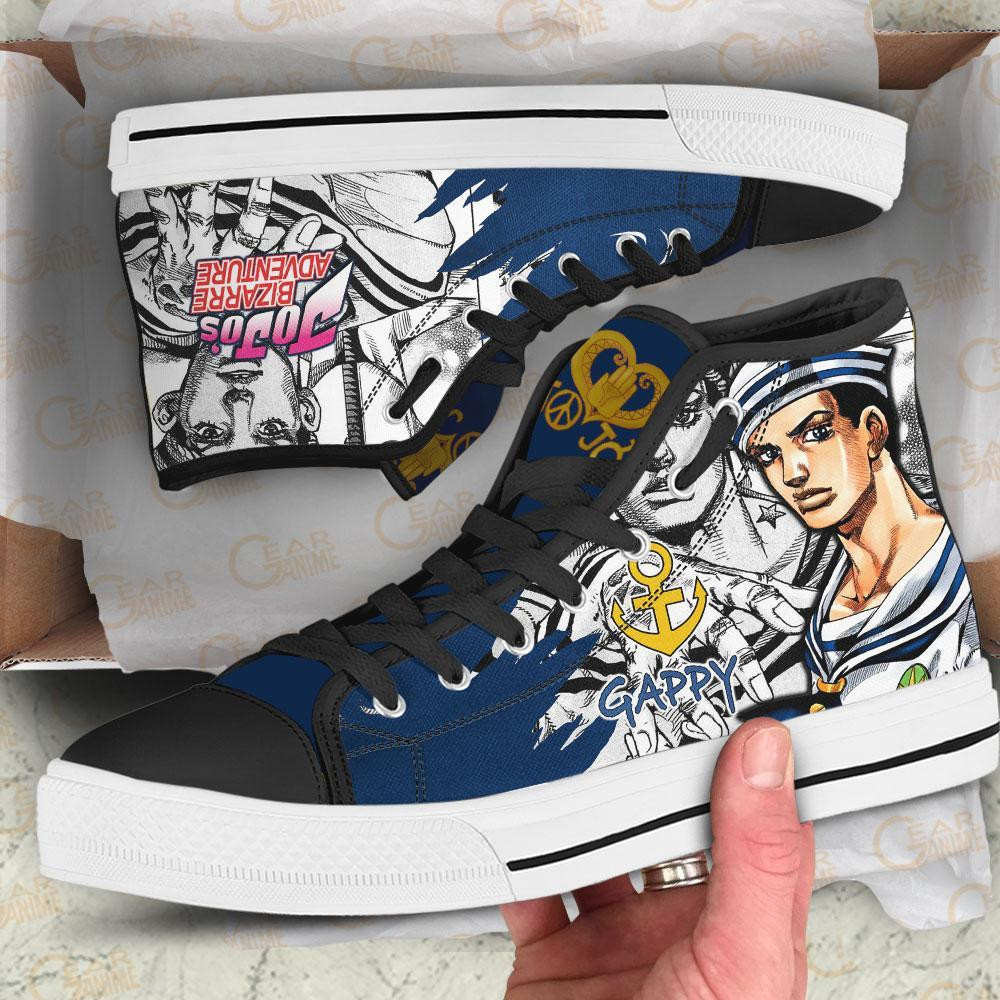 Gappy Josuke Higashikata High Top Shoes Custom Manga Anime Jojo’s Sneakers