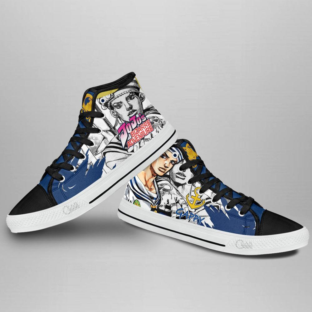 Gappy Josuke Higashikata High Top Shoes Custom Manga Anime Jojo’s Sneakers