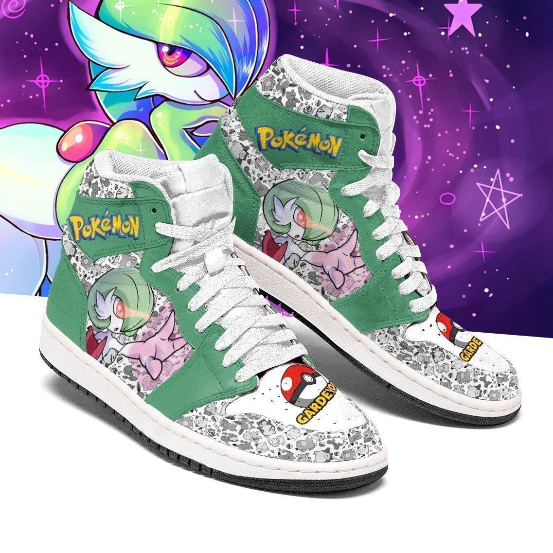 Gardevoir JD1s Sneakers Anime Pokemon Shoes, Air Jordan Hightop