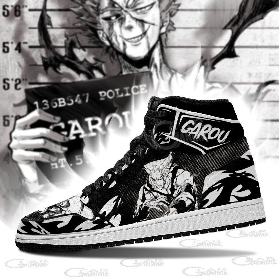 Garou One Punch Man Anime 2 High Top Air Jordan Sneaker, Air Jordan Hightop
