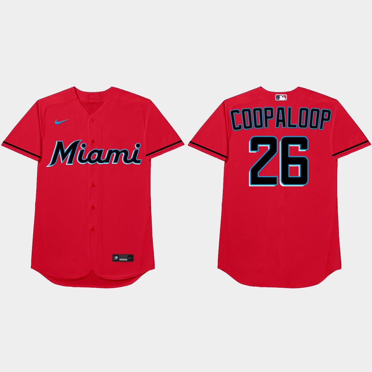 Garrett Cooper Nickname Marlins 2021 Players' Weekend Coopaloop Jersey - Red