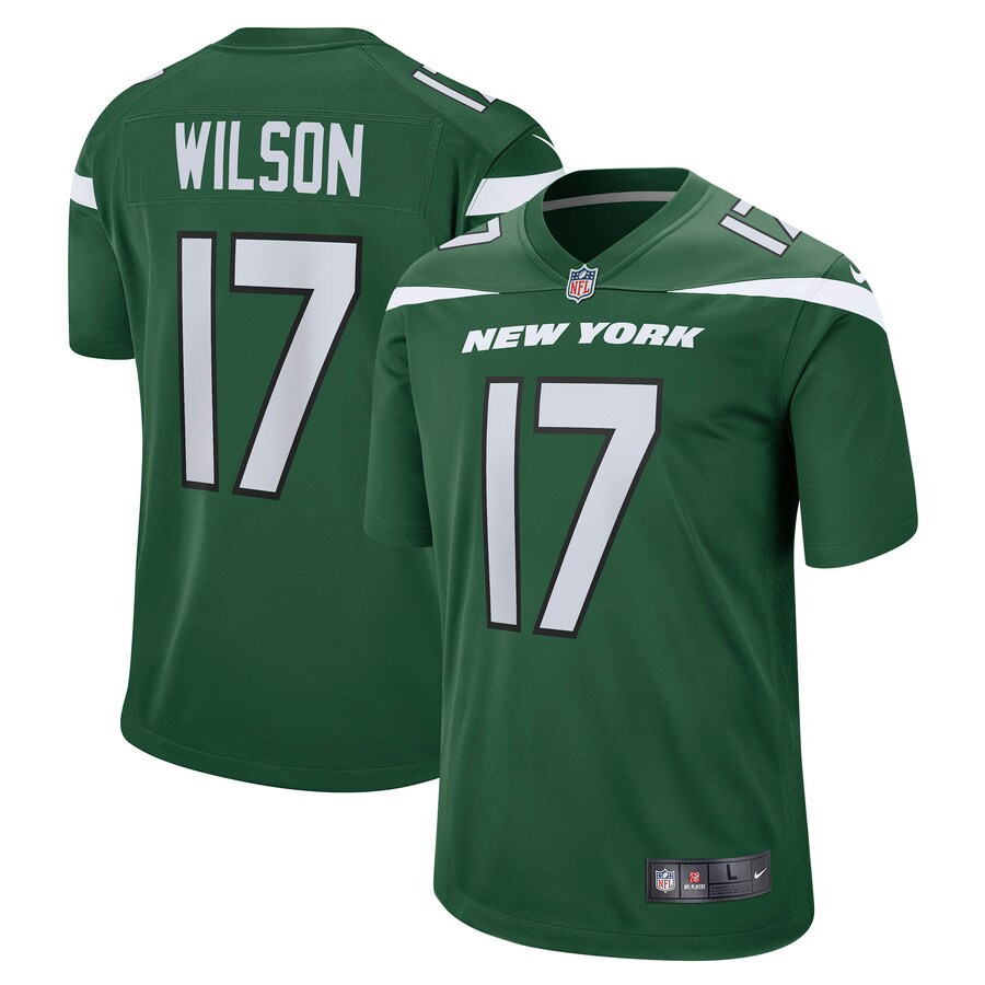 Garrett Wilson Men's New York Jets Black Gold & White Gold Vapor Limited Game Jersey - All Stitched