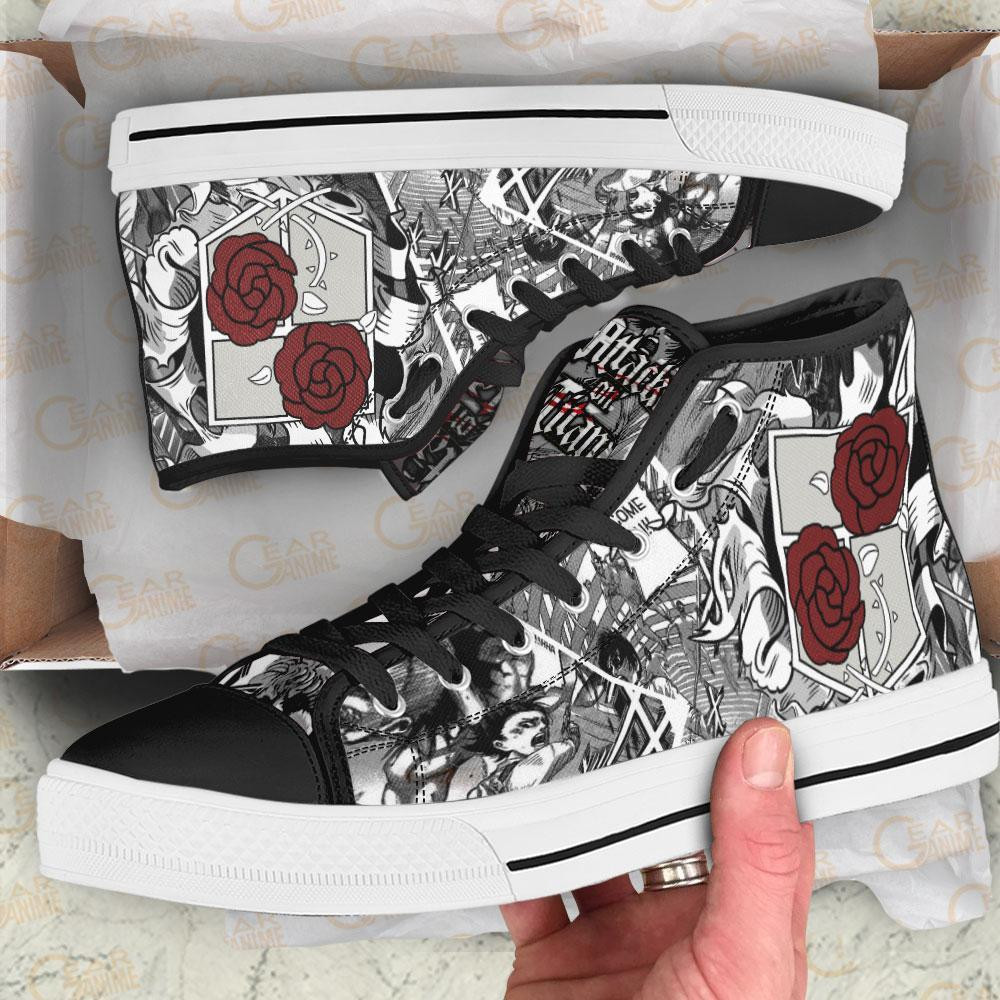 Garrison Regiment High Top Shoes Custom Anime Attack On Titan Sneakers