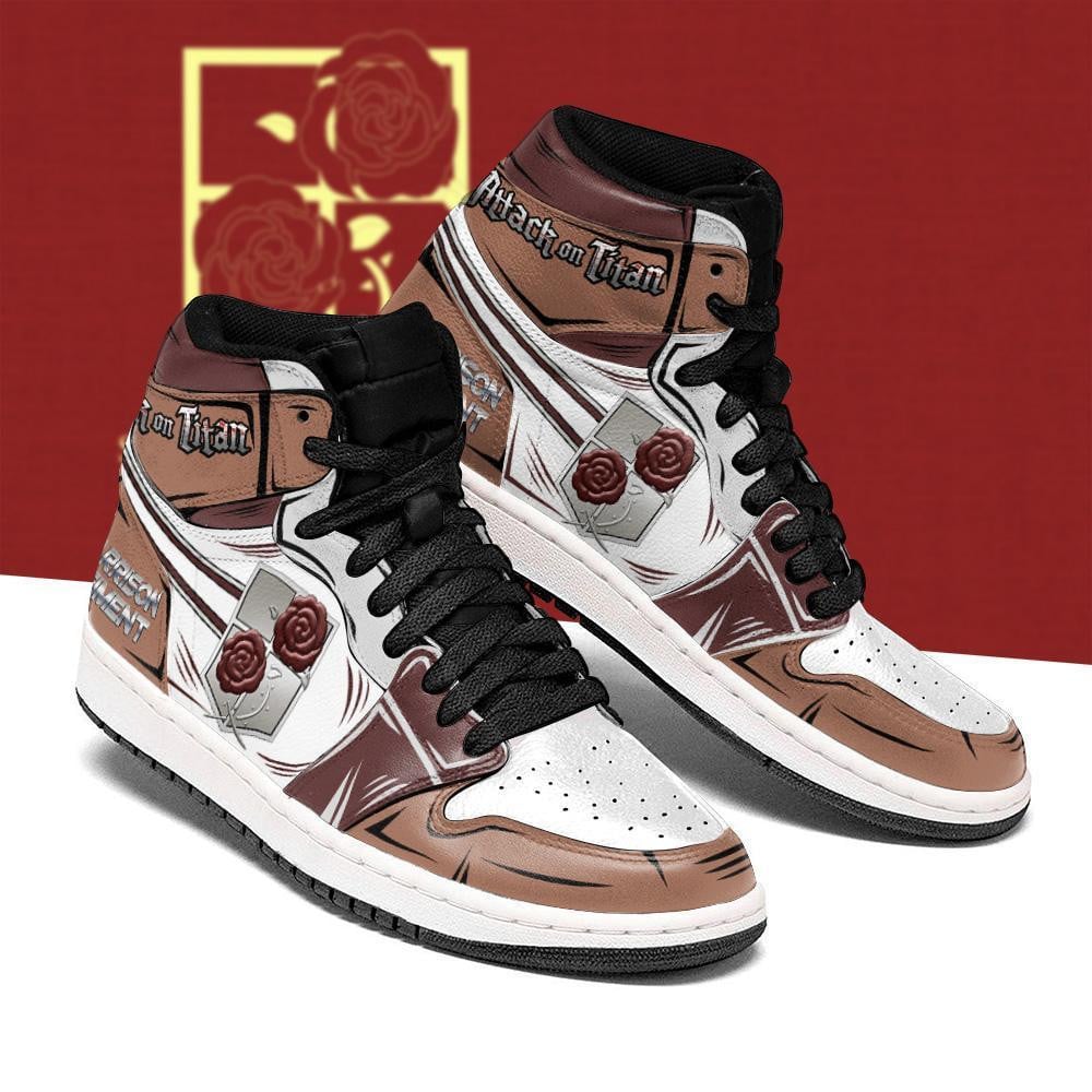 Garrison Regiment JD1s Sneakers Attack On Titan Anime JD1s Sneakers, Air Jordan Hightop