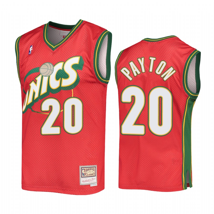 Gary Payton #20 Seattle SuperSonics Hardwood Classics Jersey Red