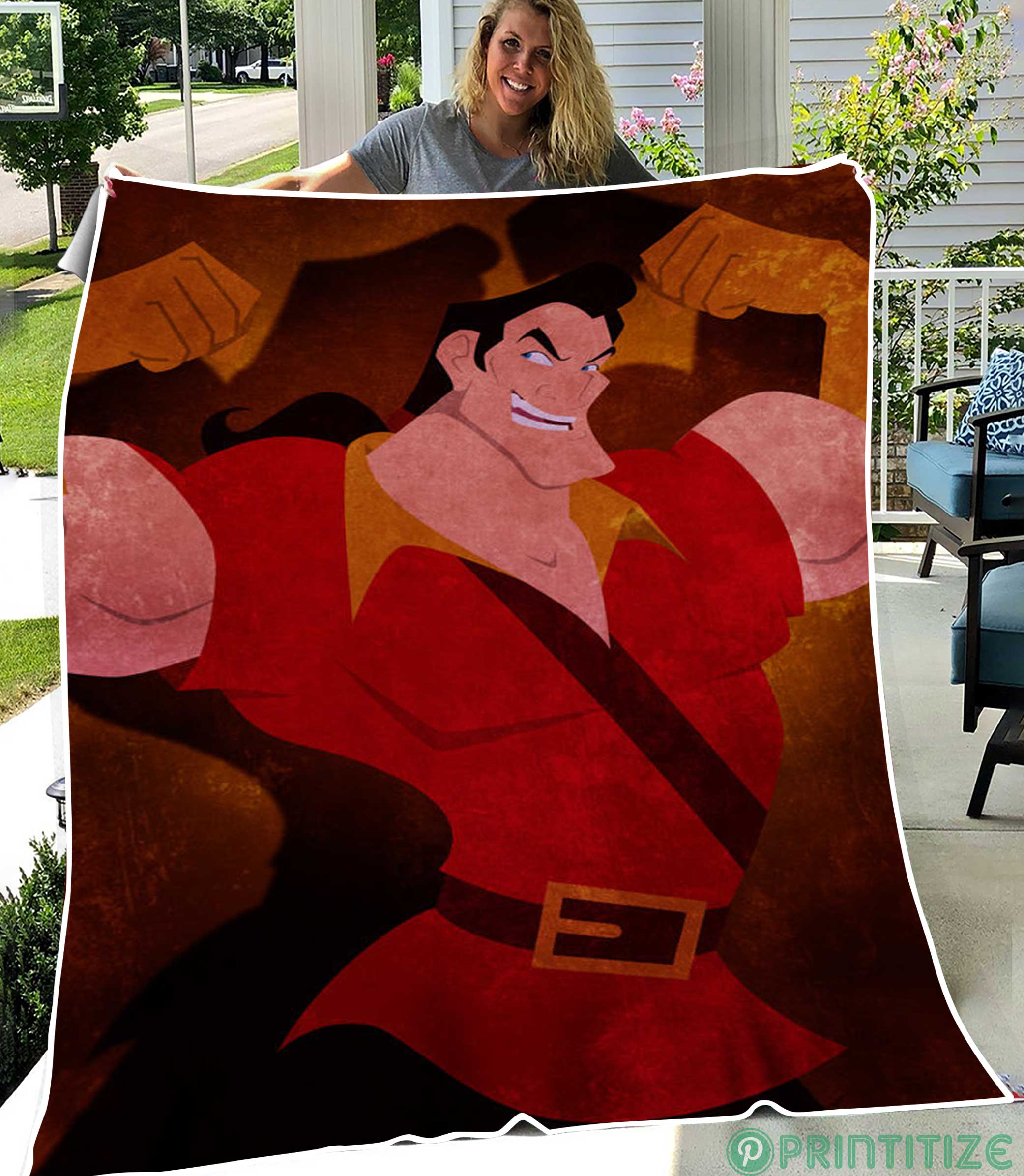 Gaston Disney Fan Art Fleece Blanket
