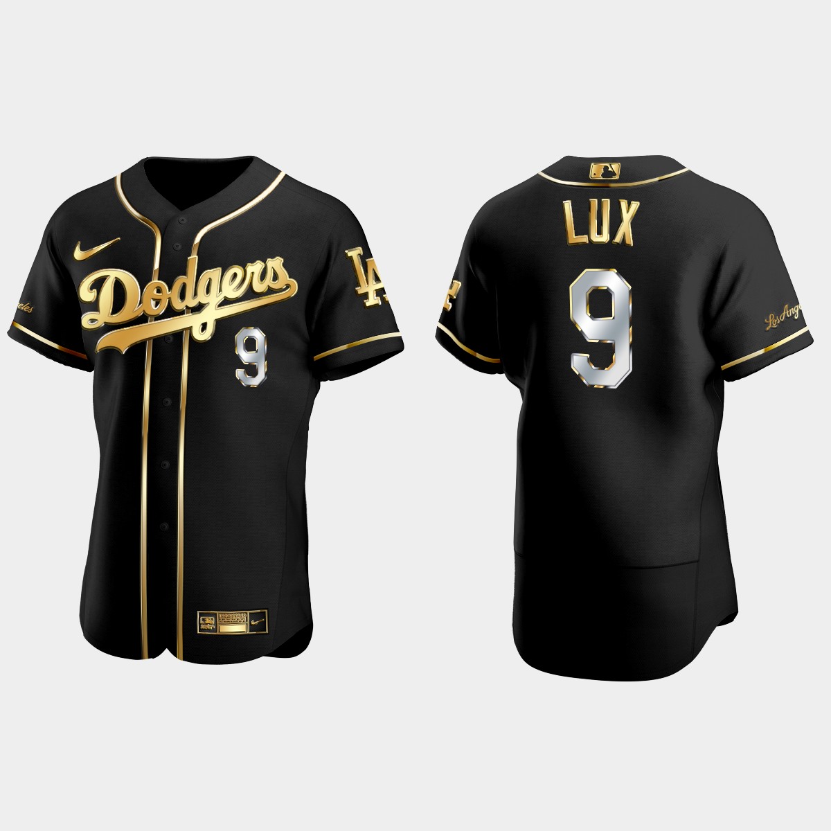 Gavin Lux Los Angeles Dodgers 2021 Gold Program Golden Jersey - Black