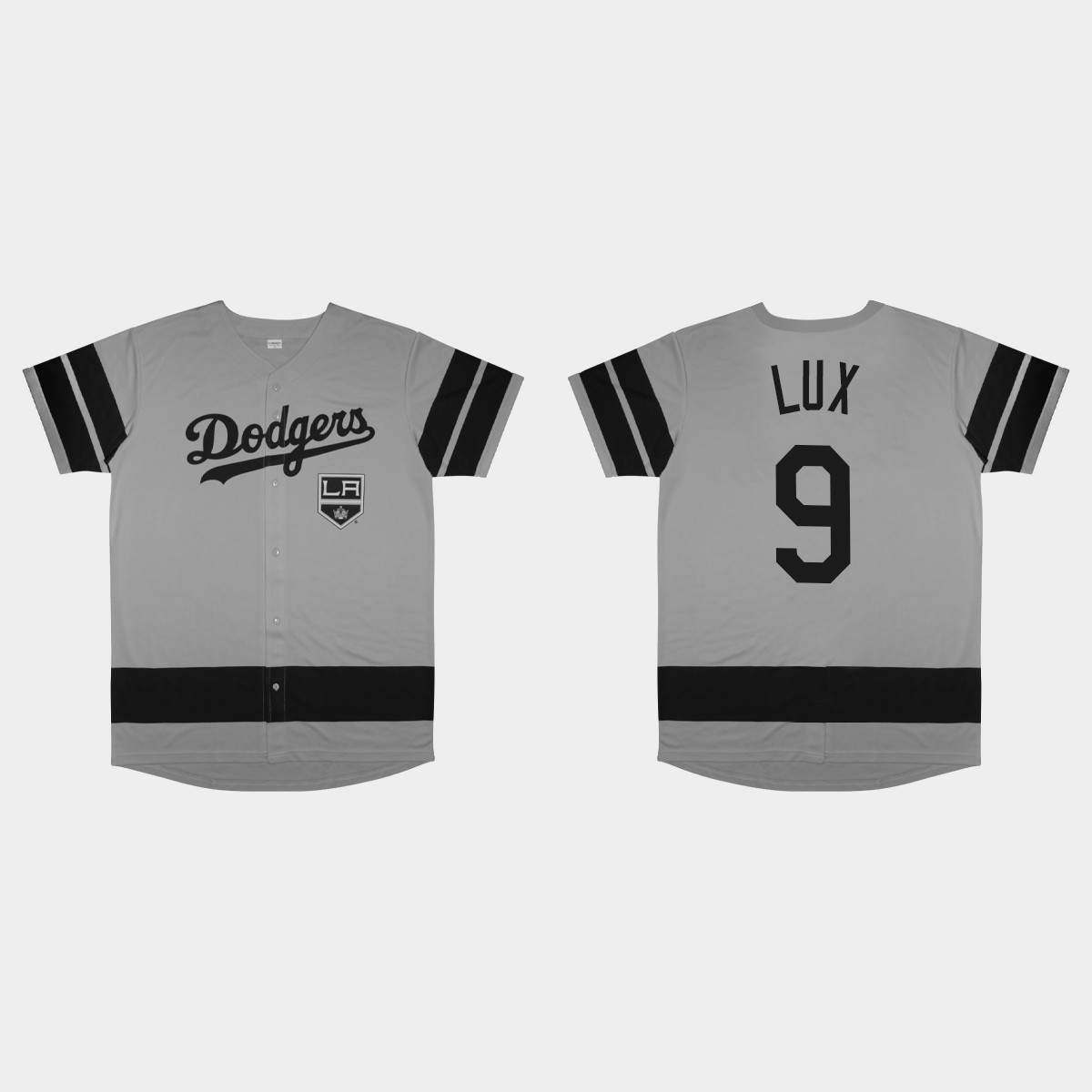Gavin Lux Los Angeles Dodgers 2022 LA Kings Night Jersey - Gray