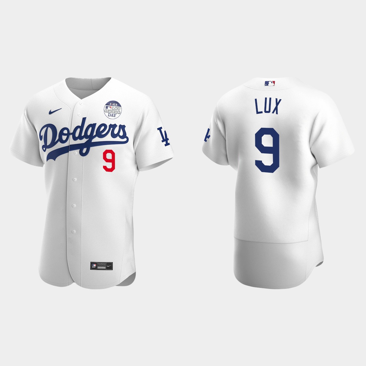 Gavin Lux Los Angeles Dodgers 4 ALS Lou Gehrig Day Jersey - White
