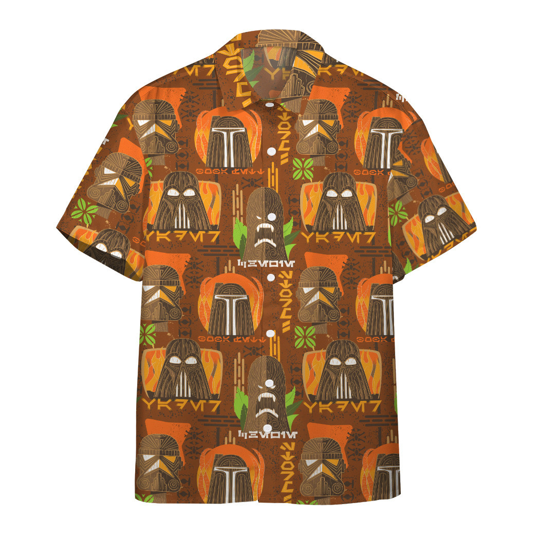 Gearhumans 3D Darth Vader Star x War Custom Hawaiian Shirt