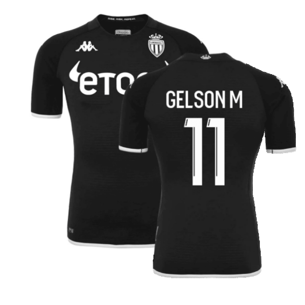 Gelson M 11 AS Monaco 2022/23 Away Player Soccer Jersey – Black