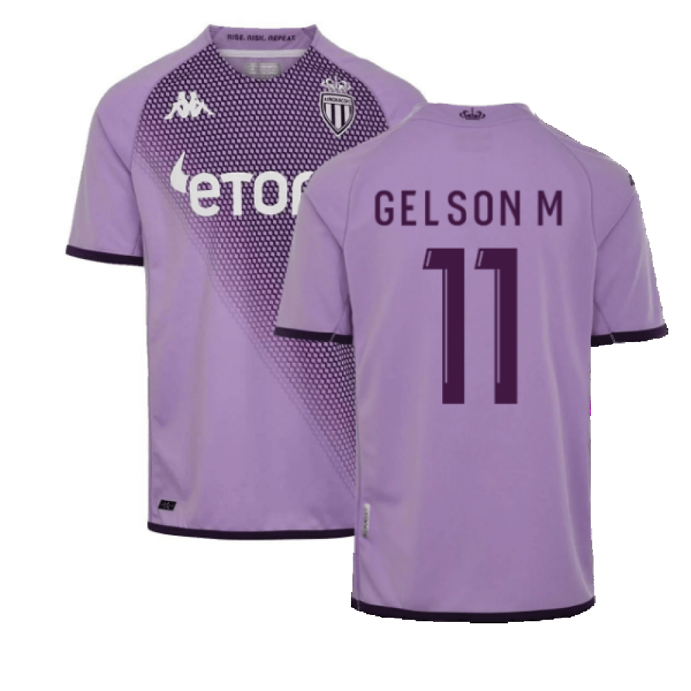 Gelson M 11 AS Monaco 2022/23 Third Player Soccer Jersey – Purple