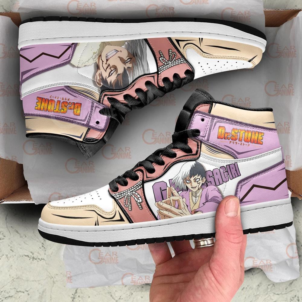 Gen Asagiri JD1s Sneakers Anime Dr. Stone Shoes, Air Jordan Hightop