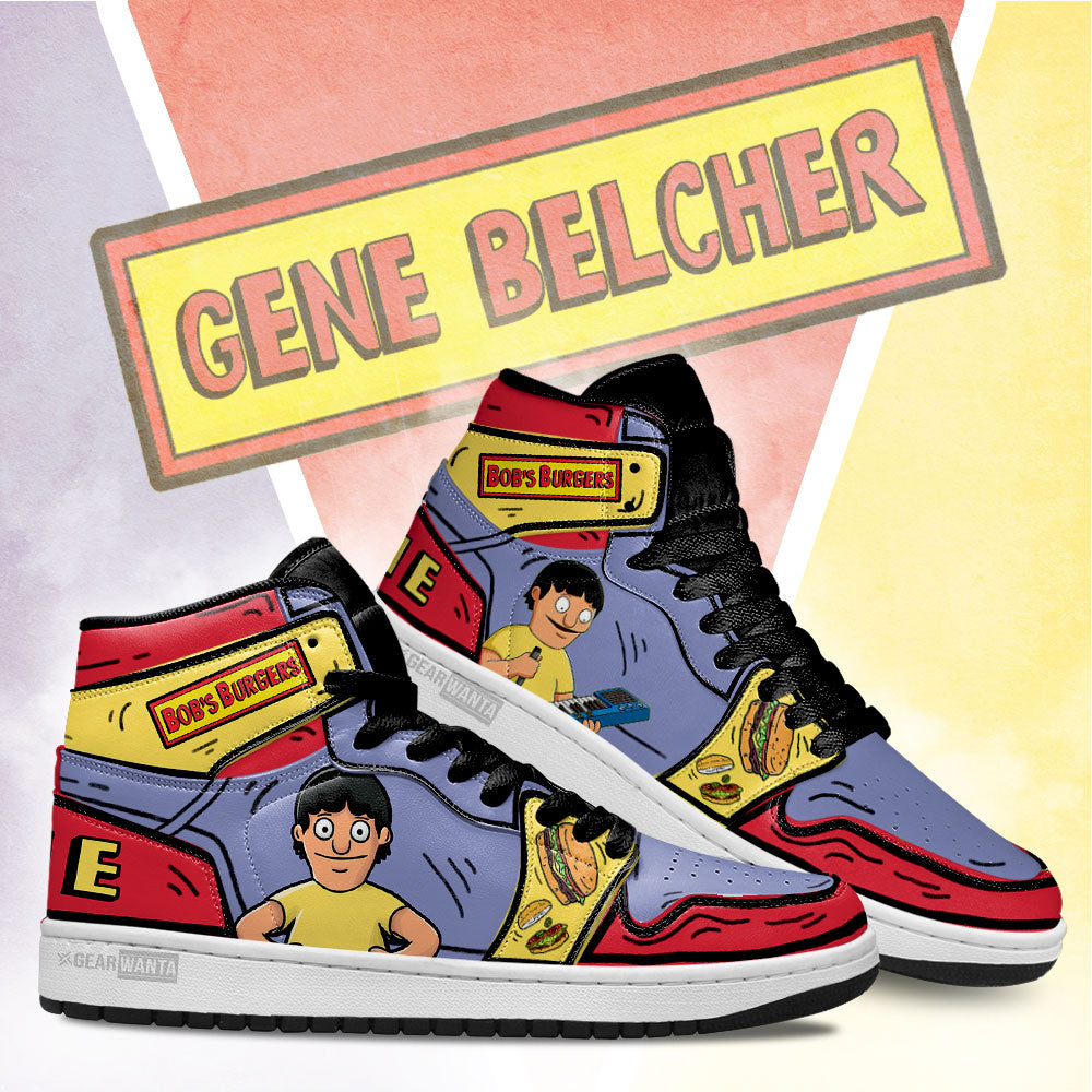 Gene Bob’s Burger J1 Shoes For Cartoon Fans Sneakers, Air Jordan Hightop