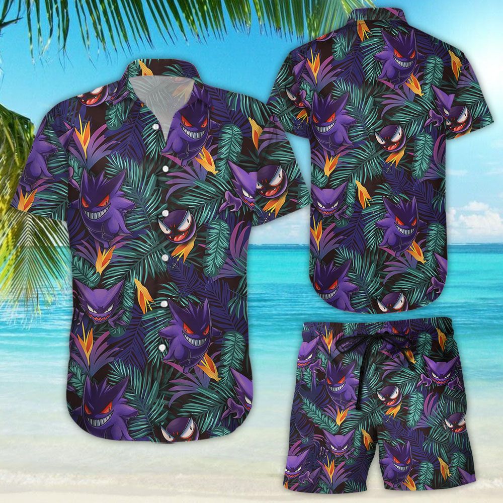 Gengar Evolution Hawaiian Shirt
