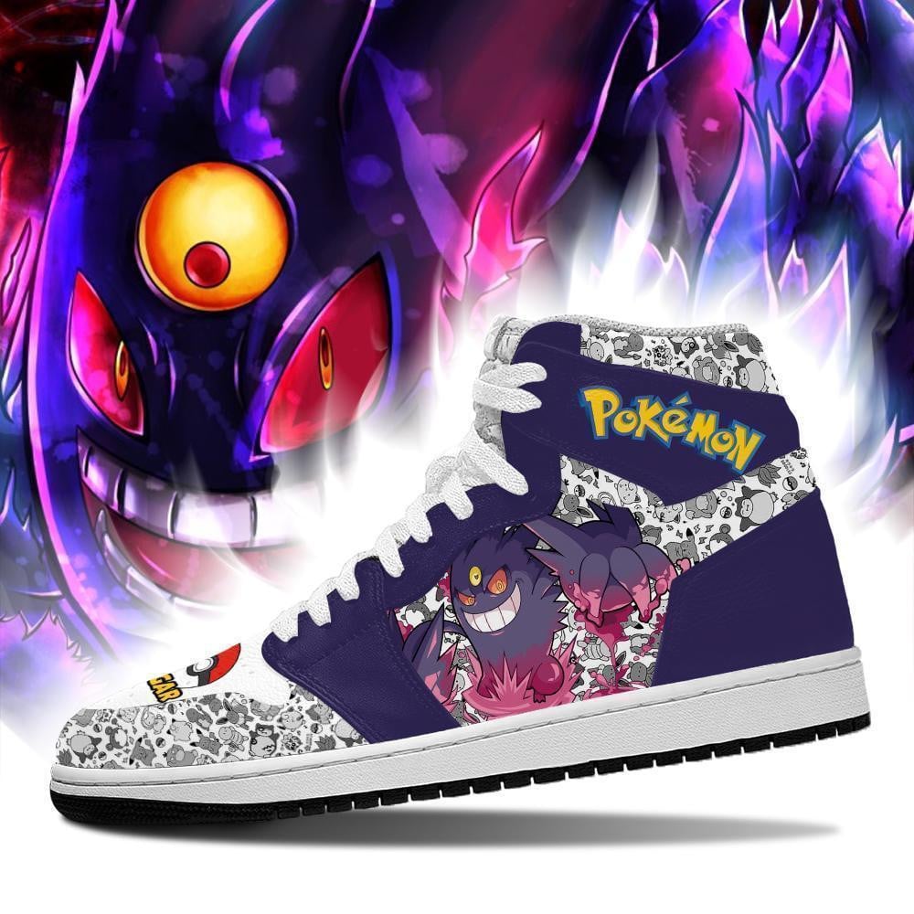 Gengar JD1s Sneakers Anime Pokemon Shoes, Air Jordan Hightop