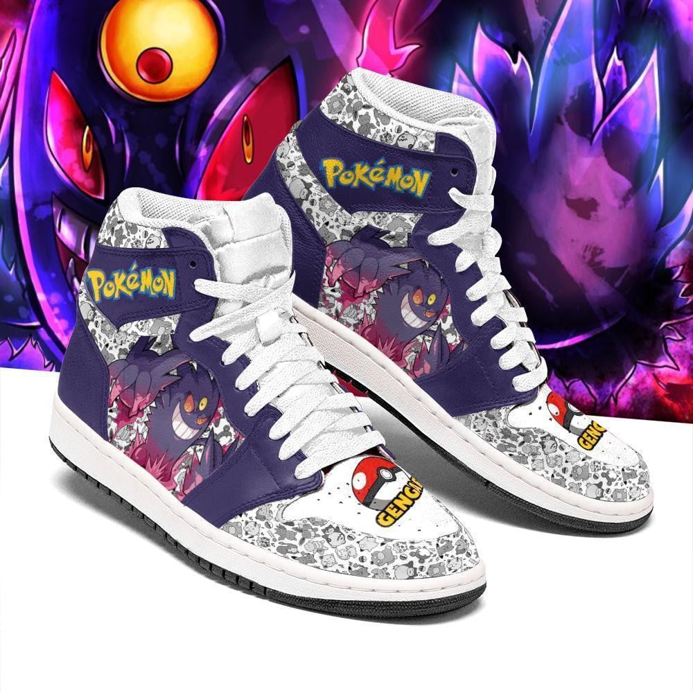 Gengar JD1s Sneakers Anime Pokemon Shoes, Air Jordan Hightop