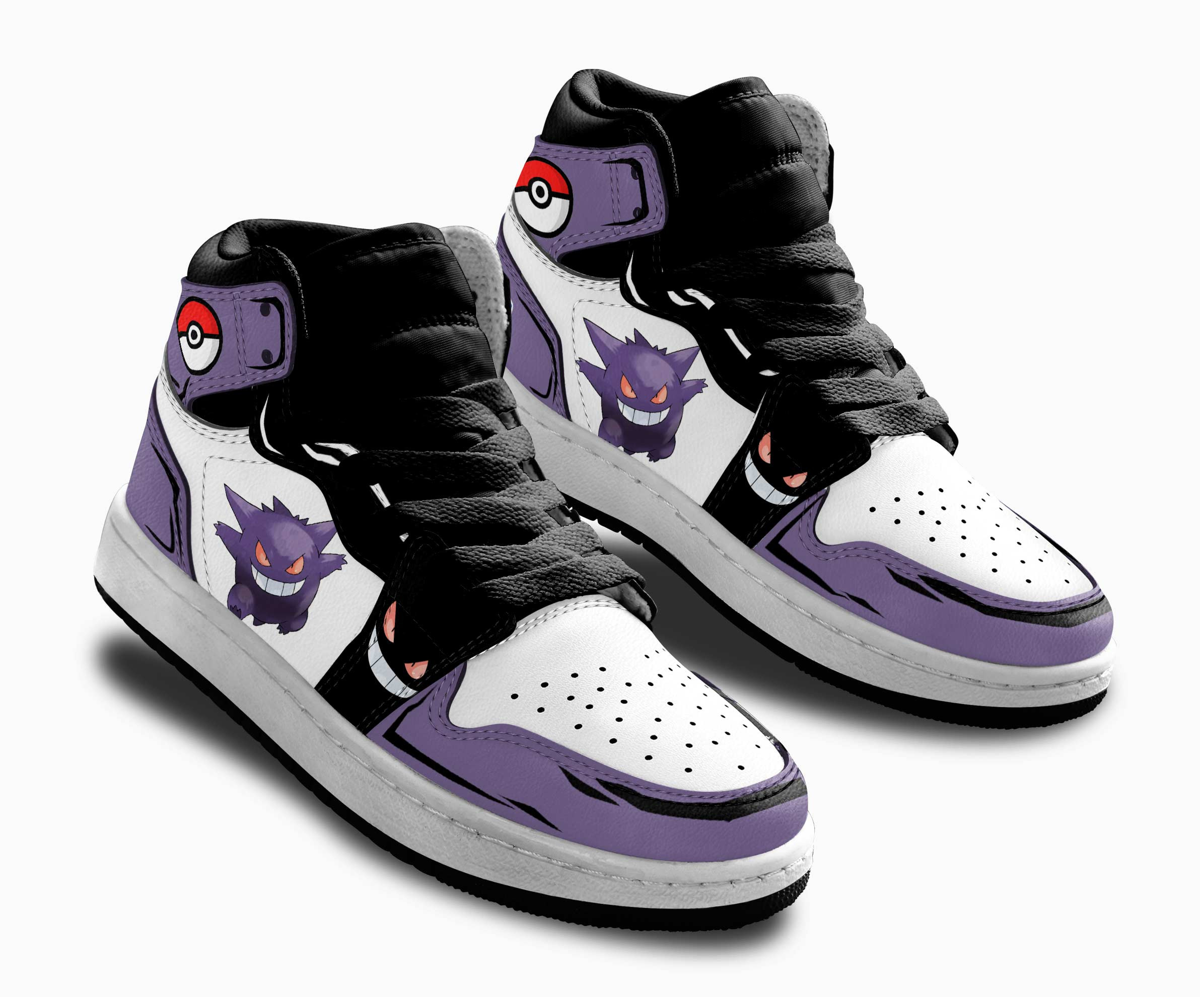 Gengar Kids Sneakers Custom Anime Pokemon Shoes For Kids