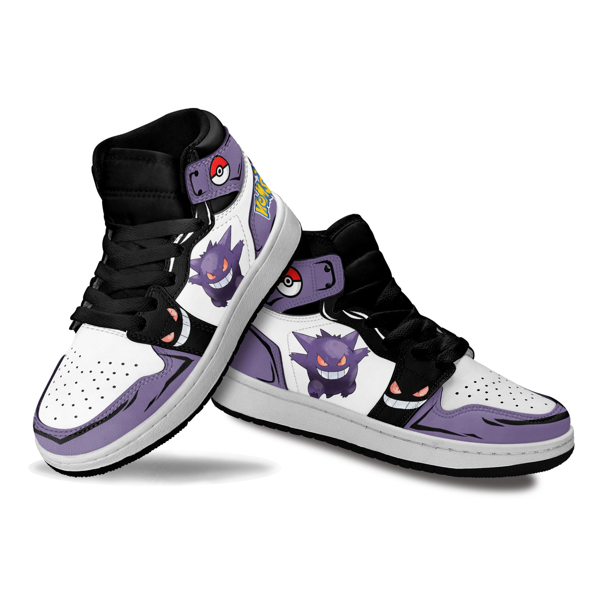 Gengar Kids Sneakers Custom Anime Pokemon Shoes For Kids