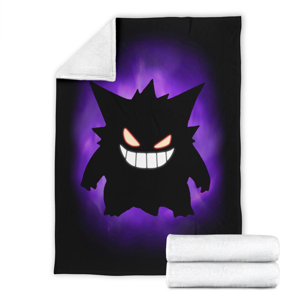 Gengar Pokemon Sherpa Blanket Cozy Blanket Fleece Blanket
