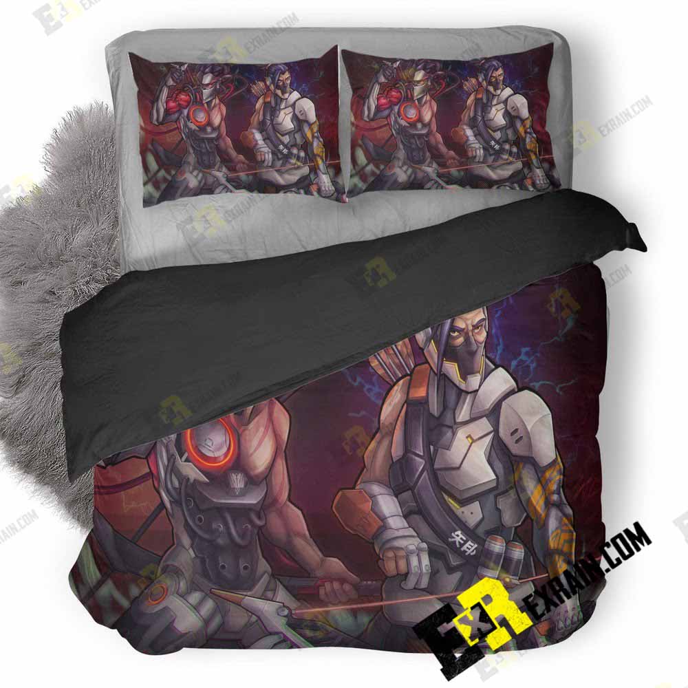 Genji And Hanzo Overwatch Artwork Jt 3D Customized Duvet Cover Bedding Set