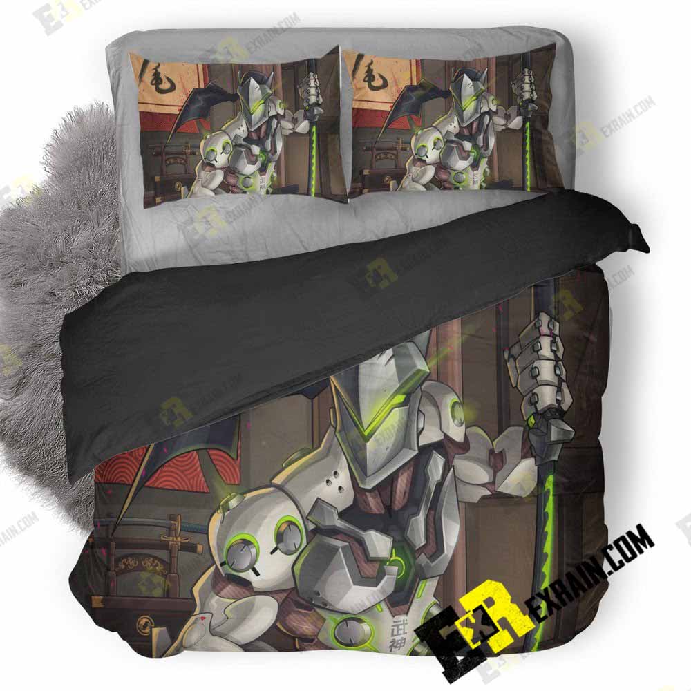 Genji Overwatch Comic Art A9 3D Customized Duvet Cover Bedding Set