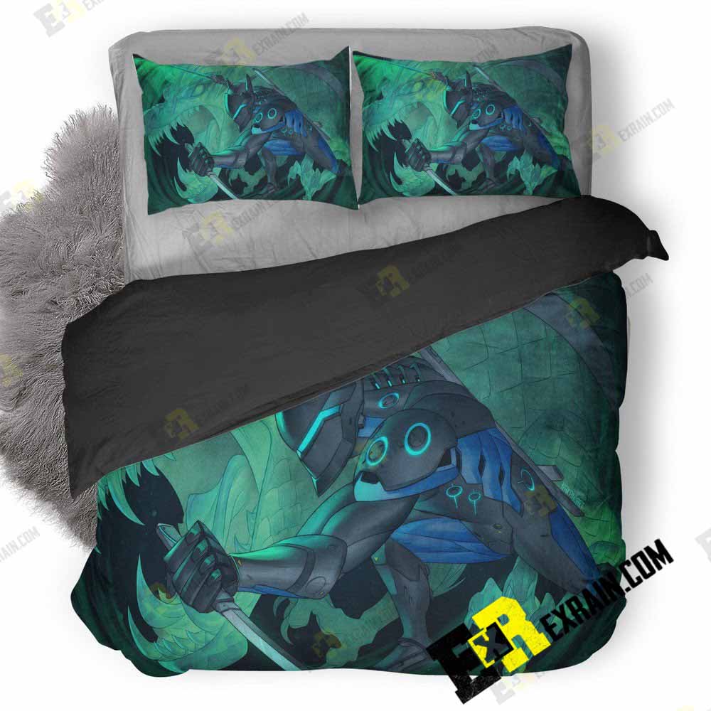 Genji Overwatch Creative Artwork Bj 3D Customized Duvet Cover Bedding Set