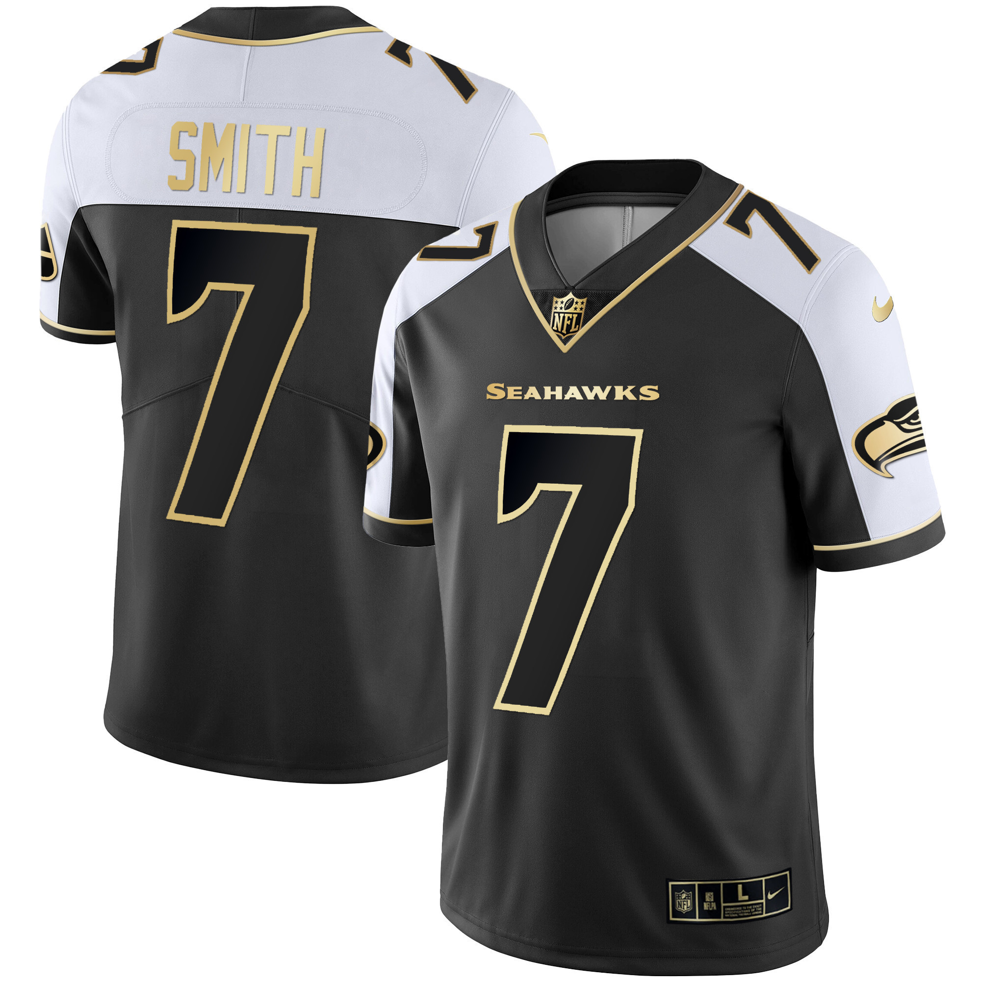Geno Smith Men's Seattle Seahawks Gold Player Alternate Jersey - All Stitched 